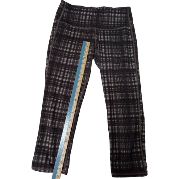 Athleta Womens Gray/Black Plaid Legging Athletic Capris Size Small - Picture 4 of 6